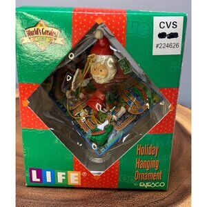 Vintage 1997 Enesco Holiday Hanging Ornament Featuring Life Board Game Santa